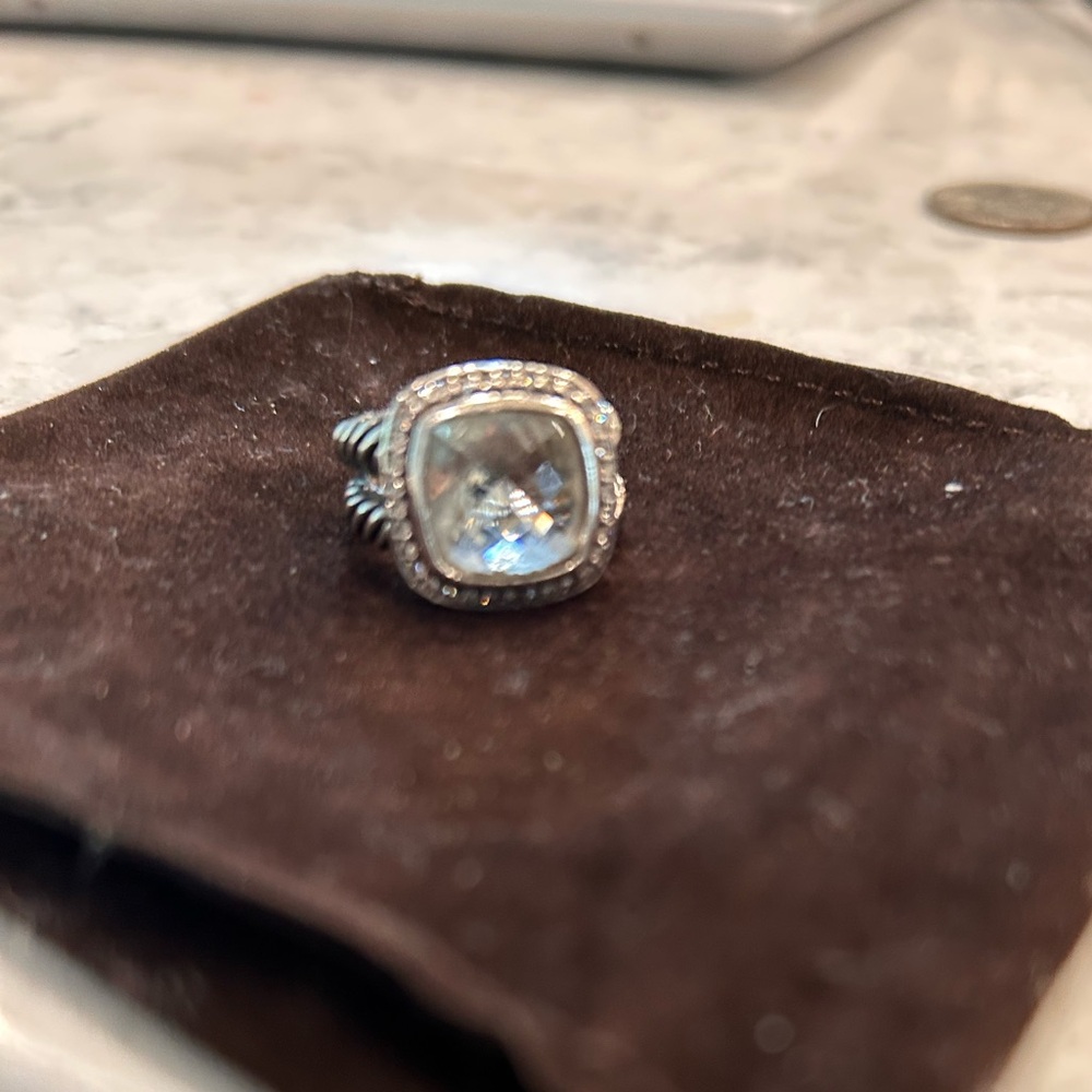 David Yurman Albion Prasiolite ring. Size 6.5